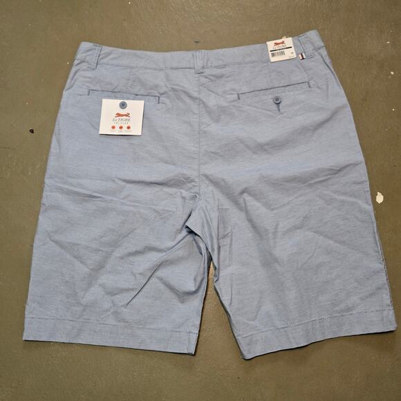 NWT Le Tigre Navy‎ Blue Striped Tri-Flex Shorts Men's Size 38 - Picture 3 of 6